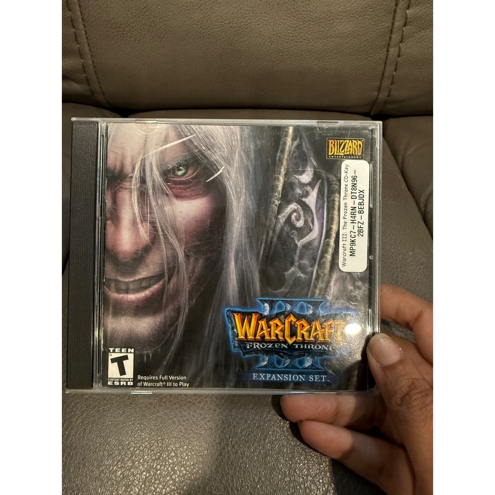 Warcraft III The Frozen Throne Expansion Set PC Mac Blizzard 2003 Jewel Case